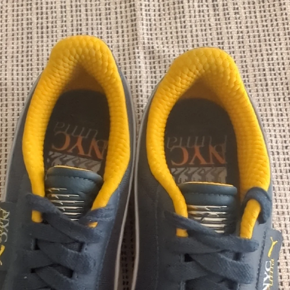 Puma Blue and Yellow Retro Sneakers - Picture 6 of 7
